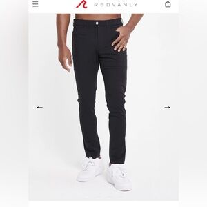 REDVANLY Men's Black pull on golf pants size large